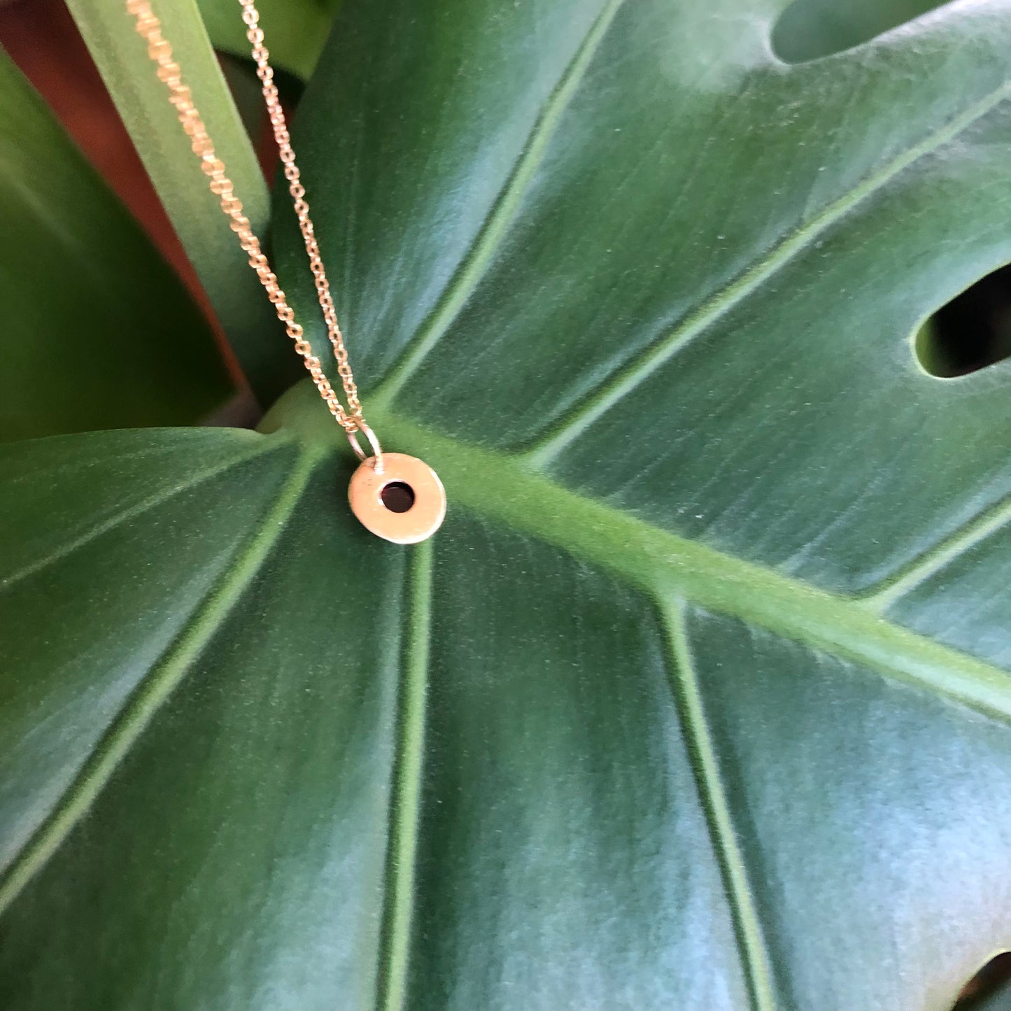 Garnet Pendant in 14K Yellow Gold