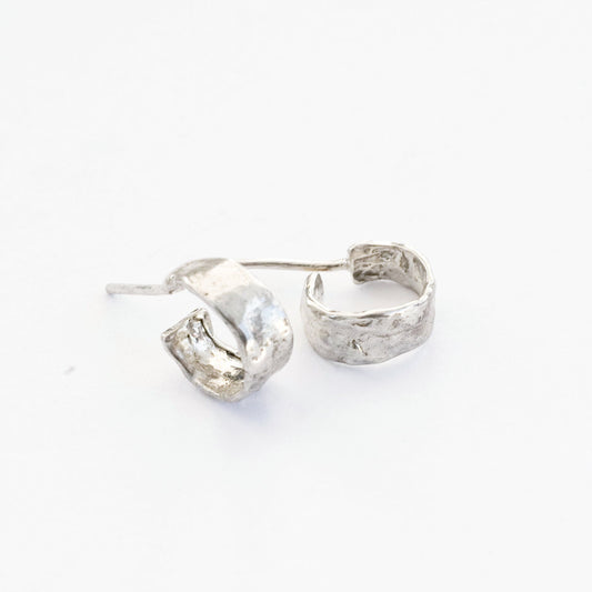small silver hoop studs