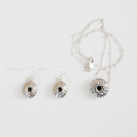 SEA URCHIN EARRINGS silver