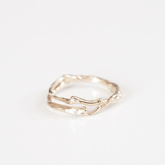 yellow gold branch wedding ring