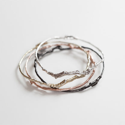 BRANCH BANGLE {white gold}