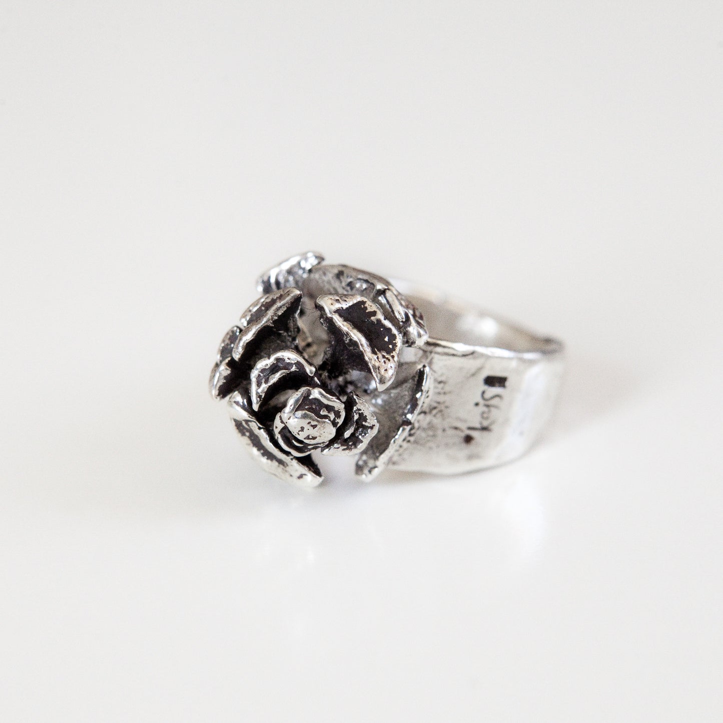 Pine Cone Ring in Recycled Sterling Silver