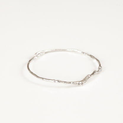 BRANCH BANGLE {white gold}