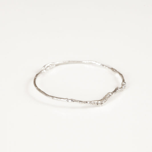 BRANCH BANGLE {white gold}