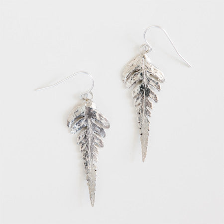 Fern Earrings in Recycled Sterling Silver