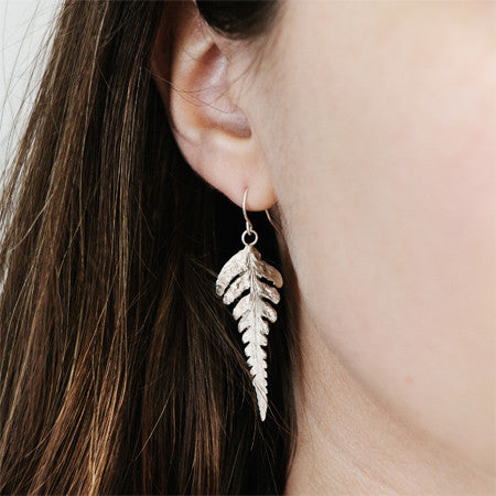 Fern Earrings in Recycled Sterling Silver