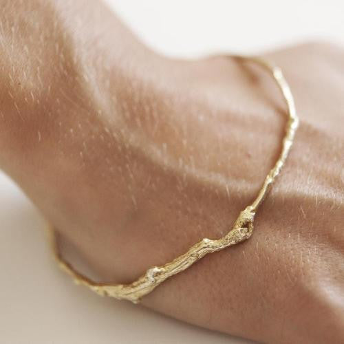 BRANCH BANGLE {yellow gold}