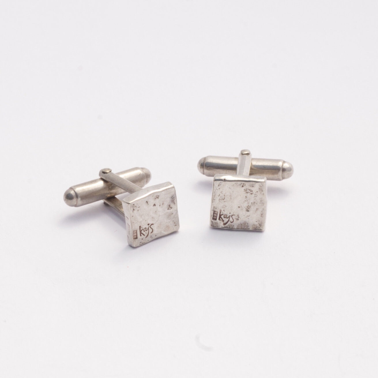 Square Hammered Cufflinks