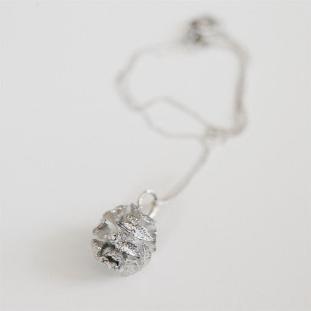 PINE CONE PENDANT {silver}