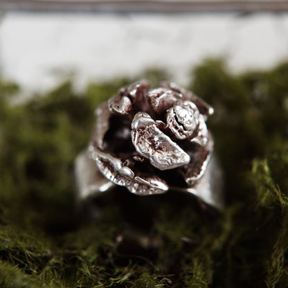 Pine Cone Ring in Recycled Sterling Silver