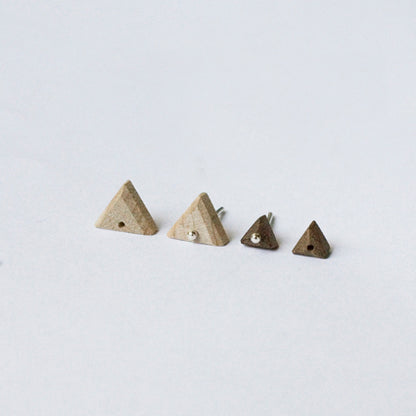 TRIANGLE {wood stud earrings}