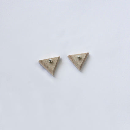 TRIANGLE {wood stud earrings}