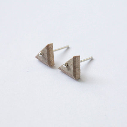 TRIANGLE {wood stud earrings}